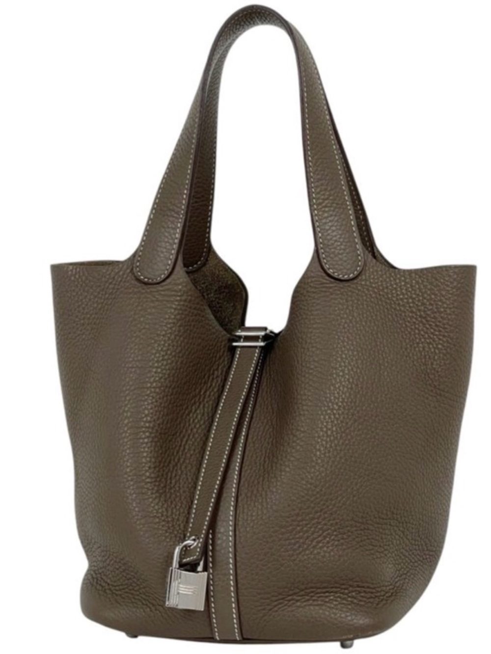Fashionable Mini Bucket Tote Bucket Bag with Silver Accents